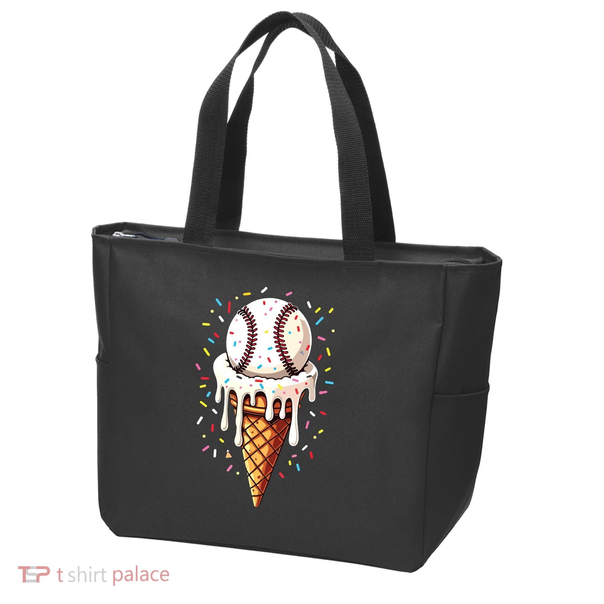 Baseball Drip Boy Ice Cream Cone Drip Baseball Tote Bag