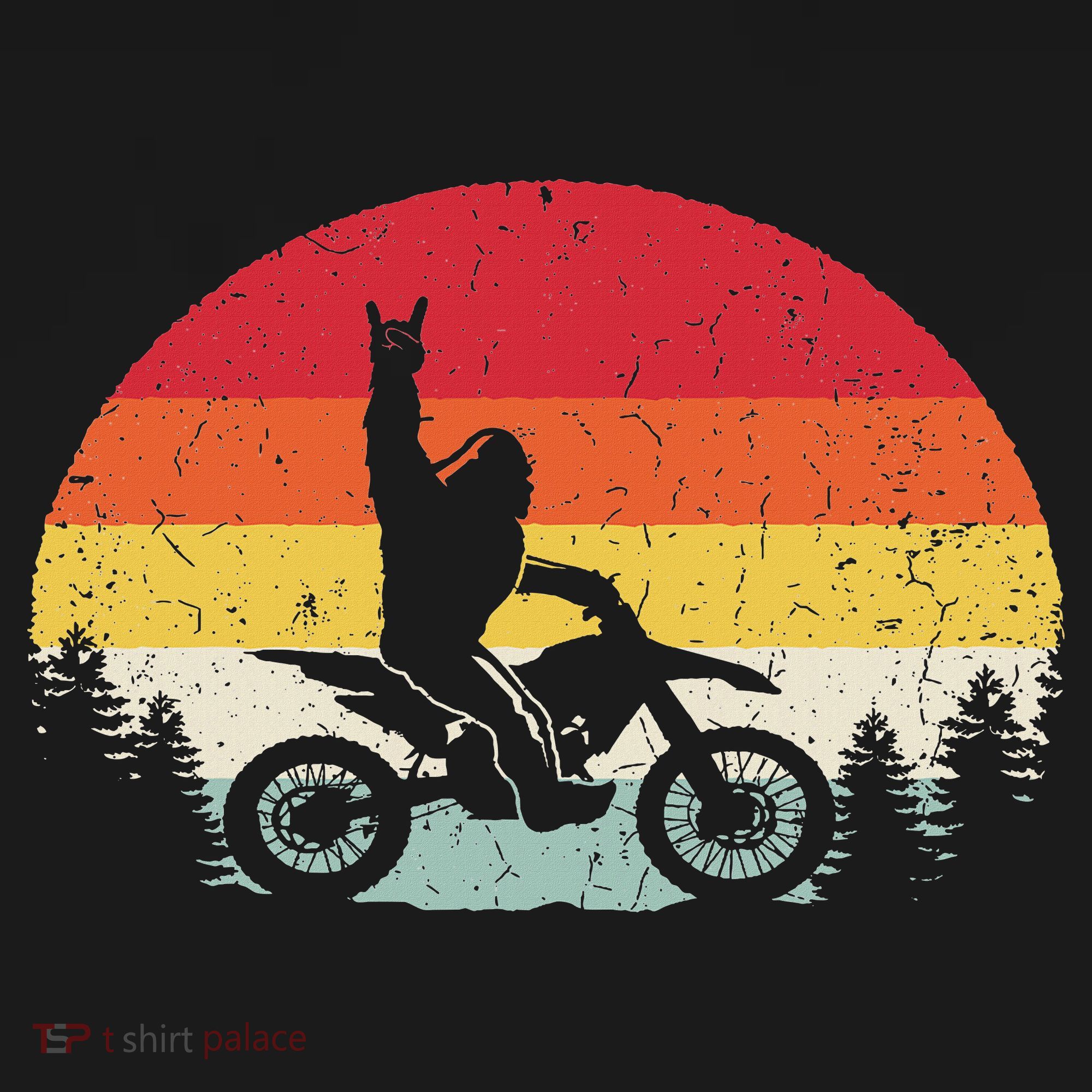 Bigfoot Dirt Bike Motocross Funny Sasquatch Enduro Vintage T-Shirt