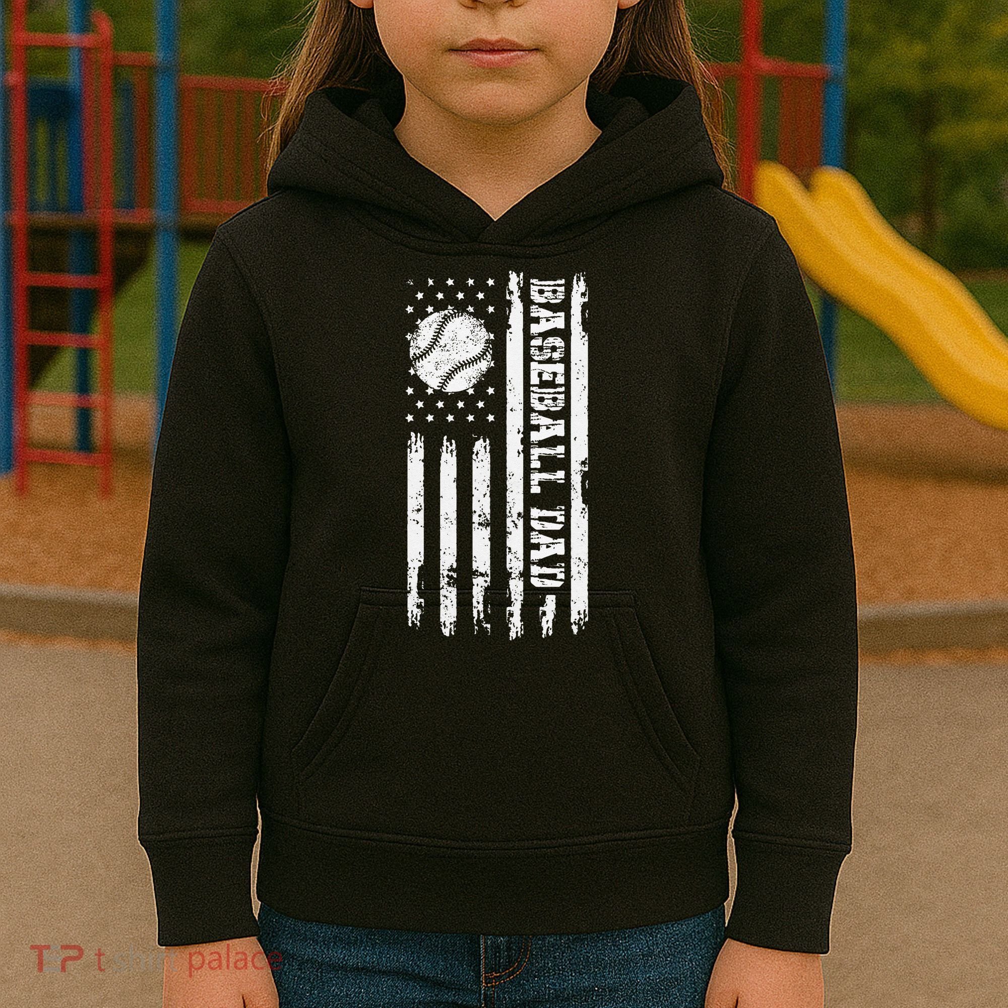 Baseball Dad Baseball lover for Father's day Kids Hoodie