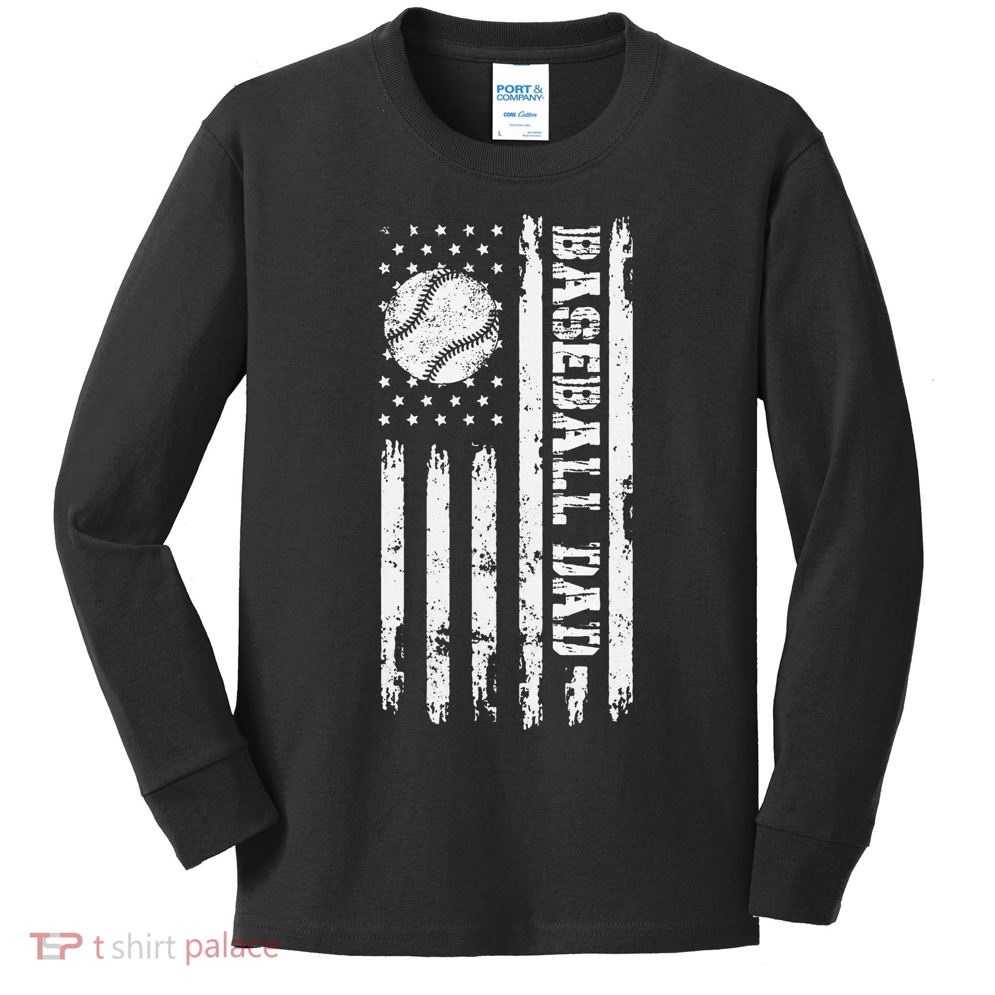 Baseball Dad Baseball lover for Father's day Kids Long Sleeve Shirt