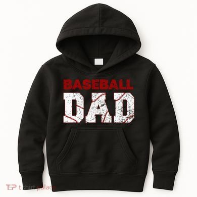 Baseball Dad Kids Hoodie