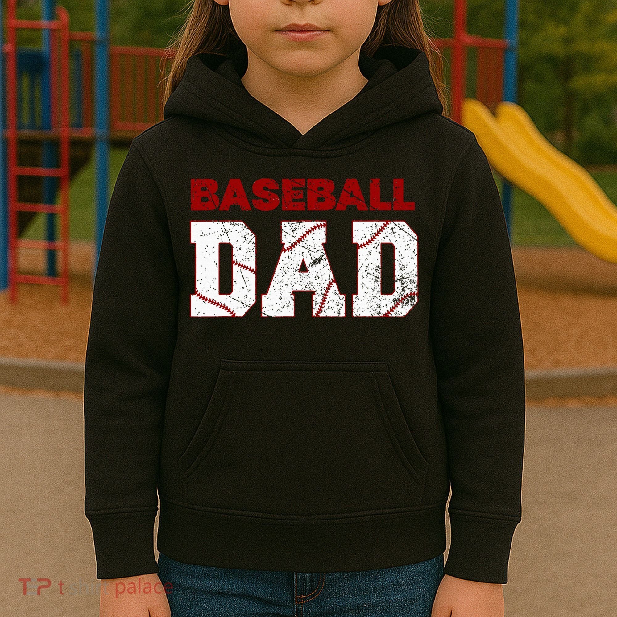 Baseball Dad Kids Hoodie
