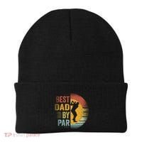 Best Dad By Par Golfing Golfer FatherS Day Golf Lover Gift Beanie thumb 0