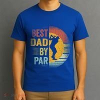 Best Dad By Par Golfing Golfer FatherS Day Golf Lover Gift T-Shirt thumb 3