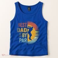 Best Dad By Par Golfing Golfer FatherS Day Golf Lover Gift Tank Top thumb 2