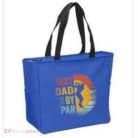 Best Dad By Par Golfing Golfer FatherS Day Golf Lover Gift Tote Bag thumb 2