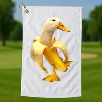 Banana Duck Golf Towel thumb 1