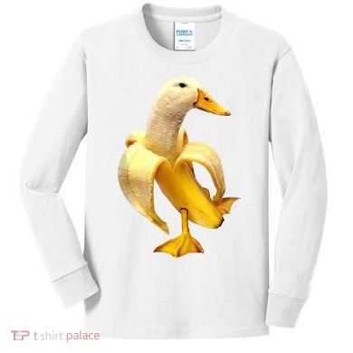 Banana Duck Kids Long Sleeve Shirt
