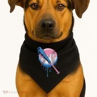 Baseball Drip Bat Softball And Baseball Sport Player USA-Made Doggie Bandana thumb 1