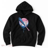 Baseball Drip Bat Softball And Baseball Sport Player Hoodie thumb 0