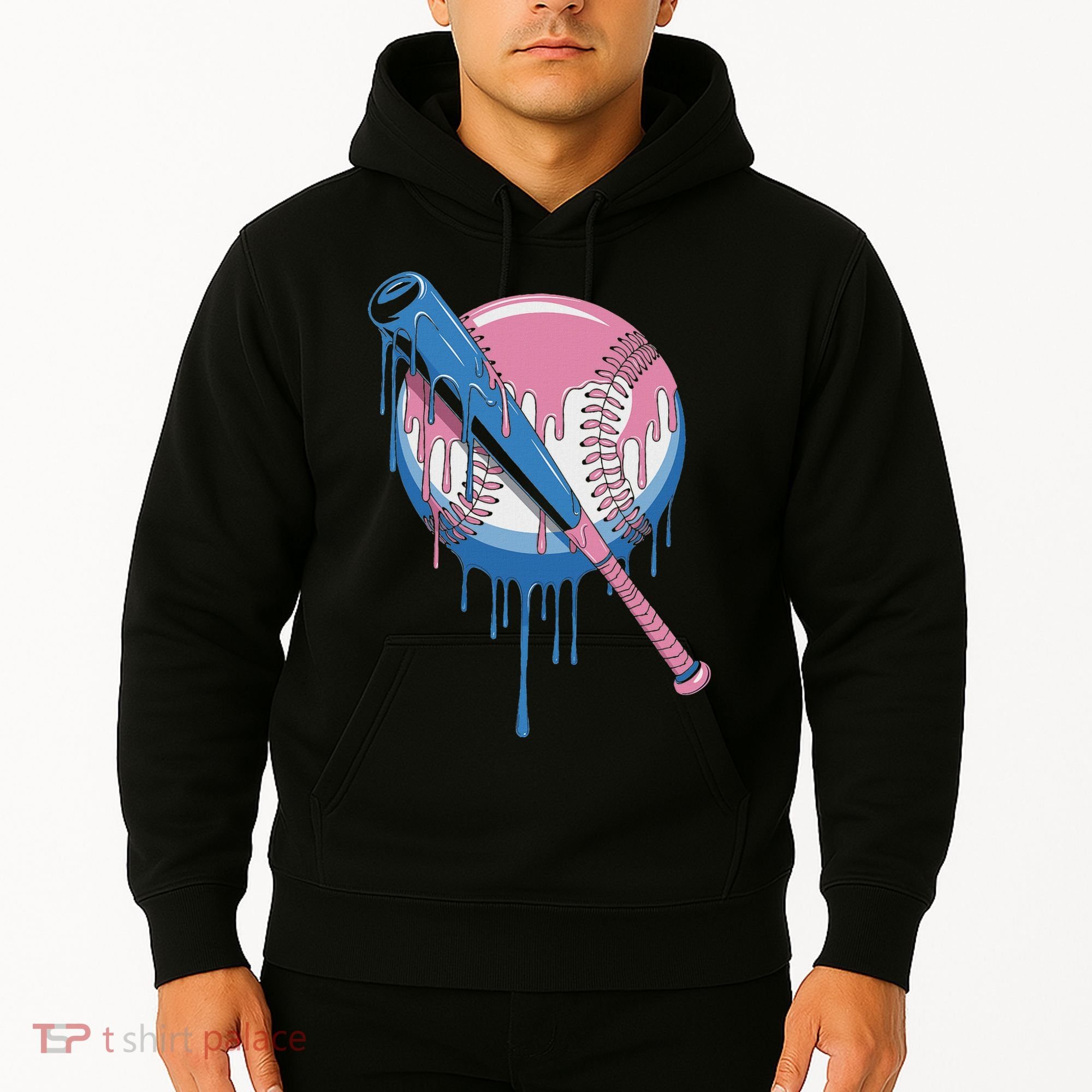 Baseball Drip Bat Softball And Baseball Sport Player Hoodie