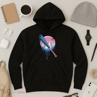 Baseball Drip Bat Softball And Baseball Sport Player Hoodie thumb 3