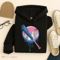 Baseball Drip Bat Softball And Baseball Sport Player Hoodie thumb 4