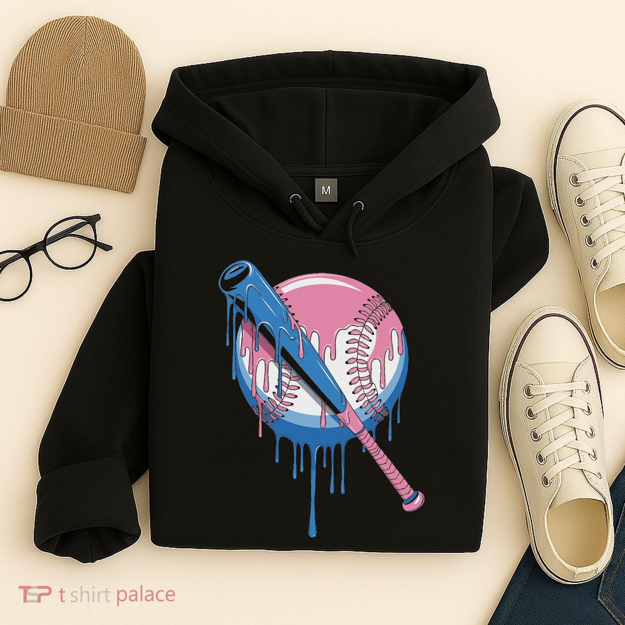 Baseball Drip Bat Softball And Baseball Sport Player Hoodie