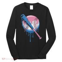 Baseball Drip Bat Softball And Baseball Sport Player Long Sleeve Shirt thumb 0
