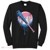 Baseball Drip Bat Softball And Baseball Sport Player Sweatshirt thumb 0
