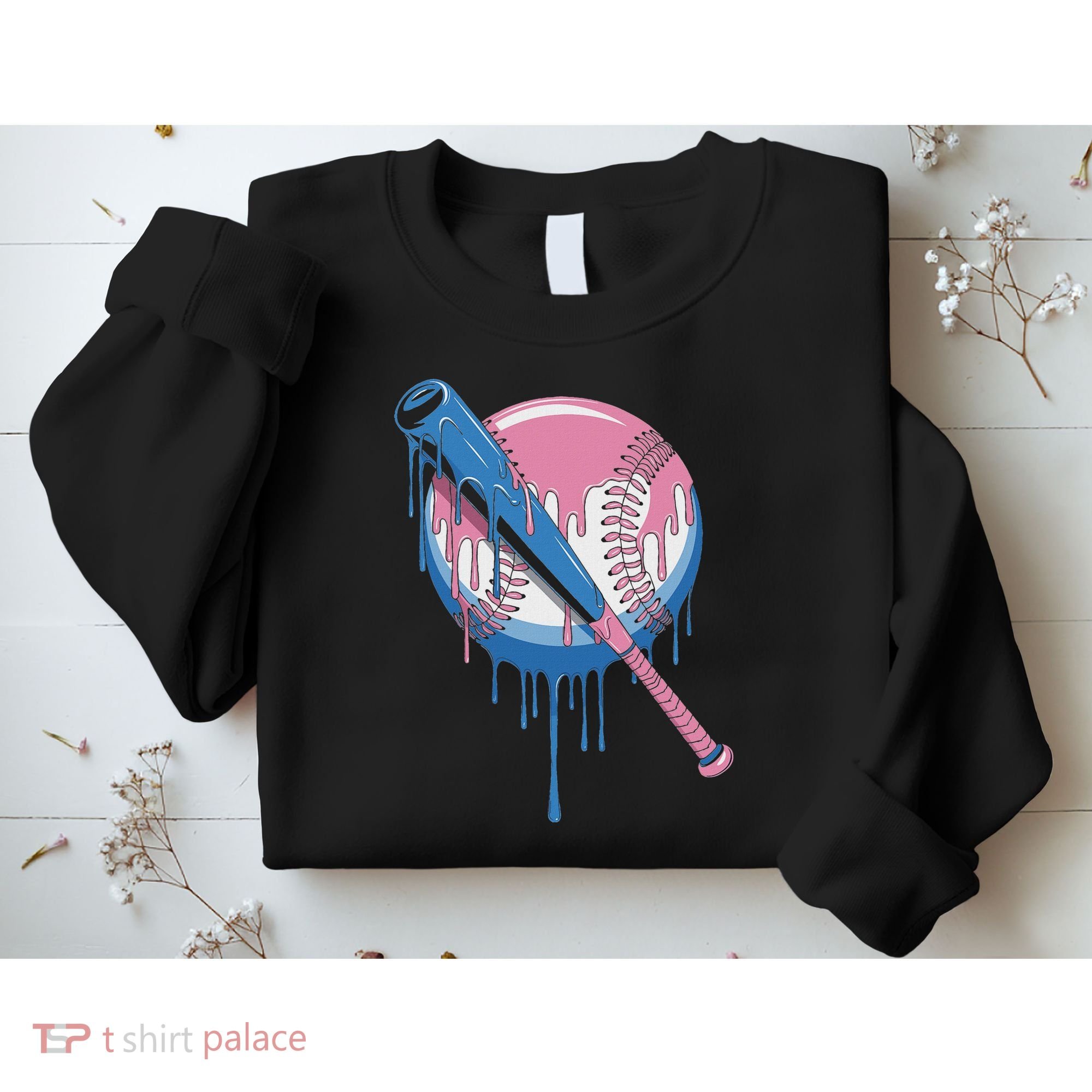 Baseball Drip Bat Softball And Baseball Sport Player Sweatshirt
