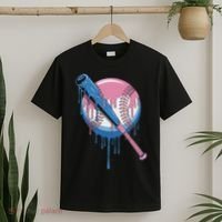 Baseball Drip Bat Softball And Baseball Sport Player T-Shirt thumb 2