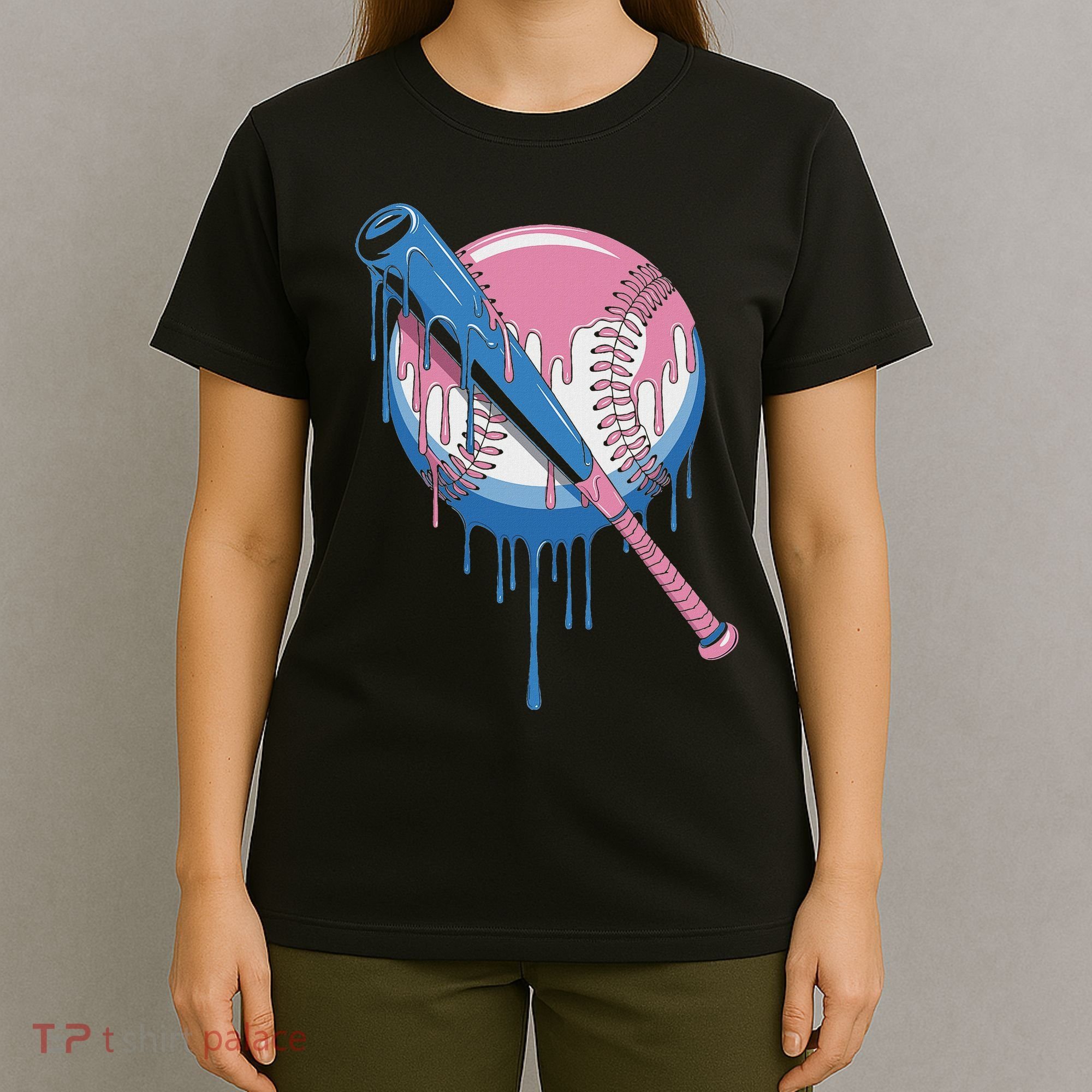 Baseball Drip Bat Softball And Baseball Sport Player T-Shirt