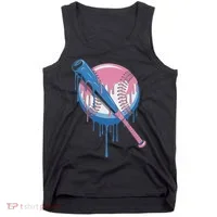 Baseball Drip Bat Softball And Baseball Sport Player Tank Top thumb 0