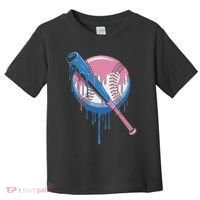 Baseball Drip Bat Softball And Baseball Sport Player Toddler T-Shirt thumb 0