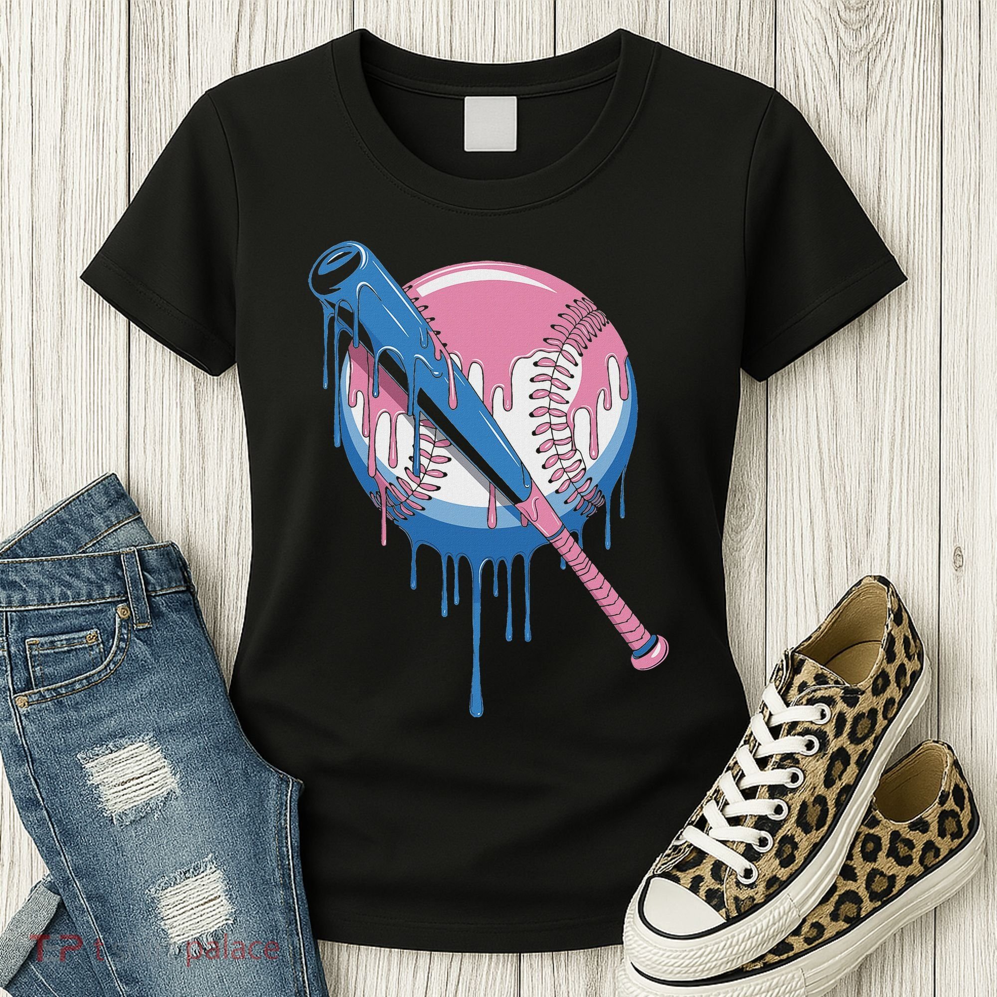Baseball Drip Bat Softball And Baseball Sport Player Women's T-Shirt