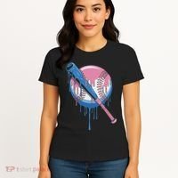 Baseball Drip Bat Softball And Baseball Sport Player Women's T-Shirt thumb 4