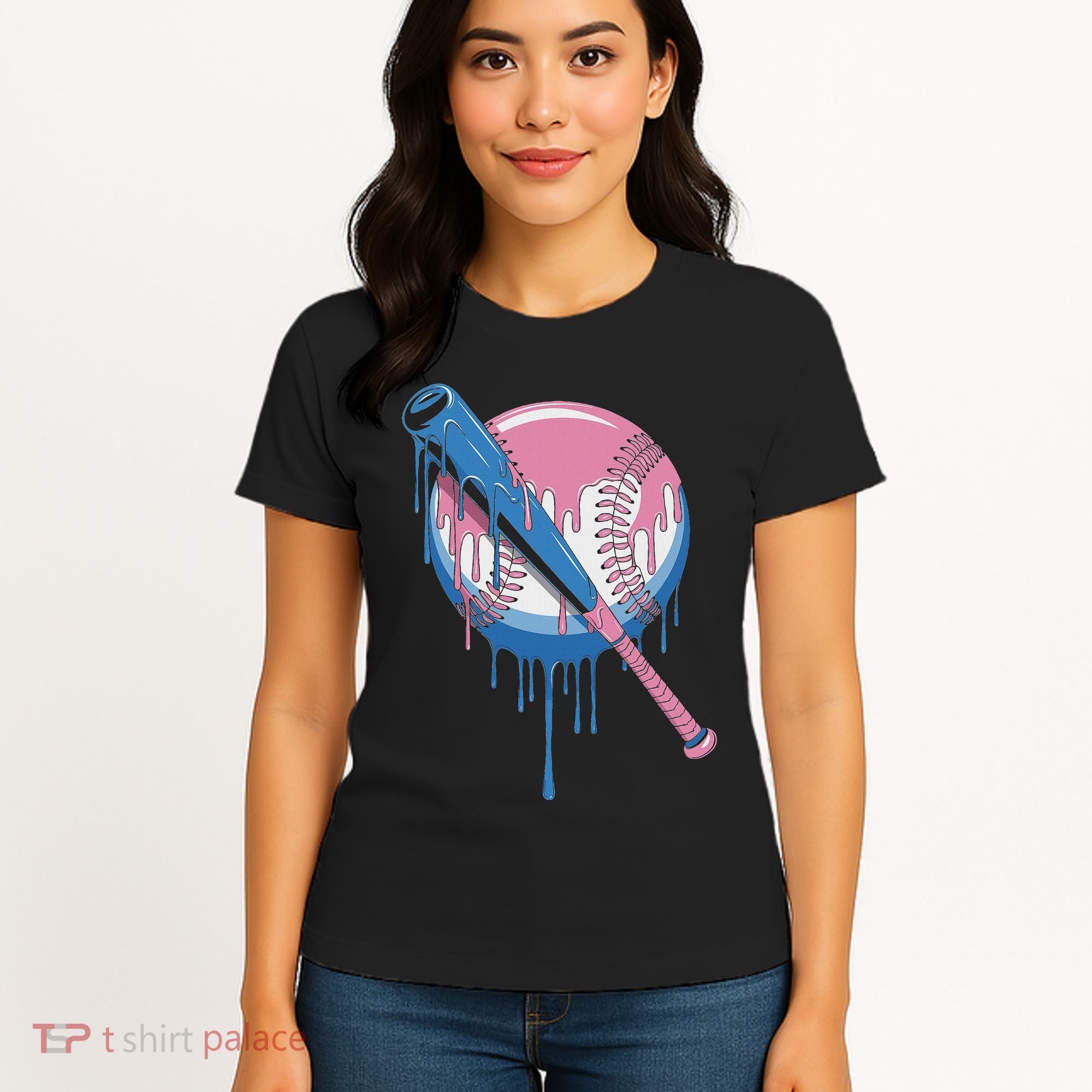 Baseball Drip Bat Softball And Baseball Sport Player Women's T-Shirt