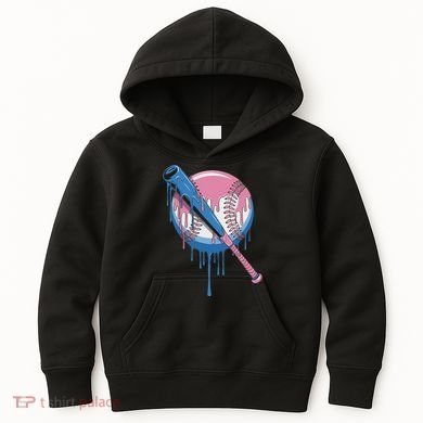 Baseball Drip Bat Softball And Baseball Sport Player Kids Hoodie