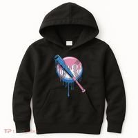 Baseball Drip Bat Softball And Baseball Sport Player Kids Hoodie thumb 0