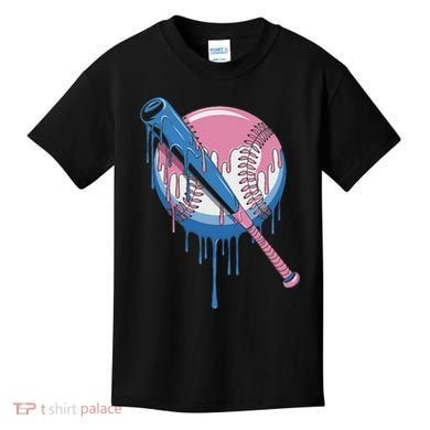Baseball Drip Bat Softball And Baseball Sport Player Kids T-Shirt
