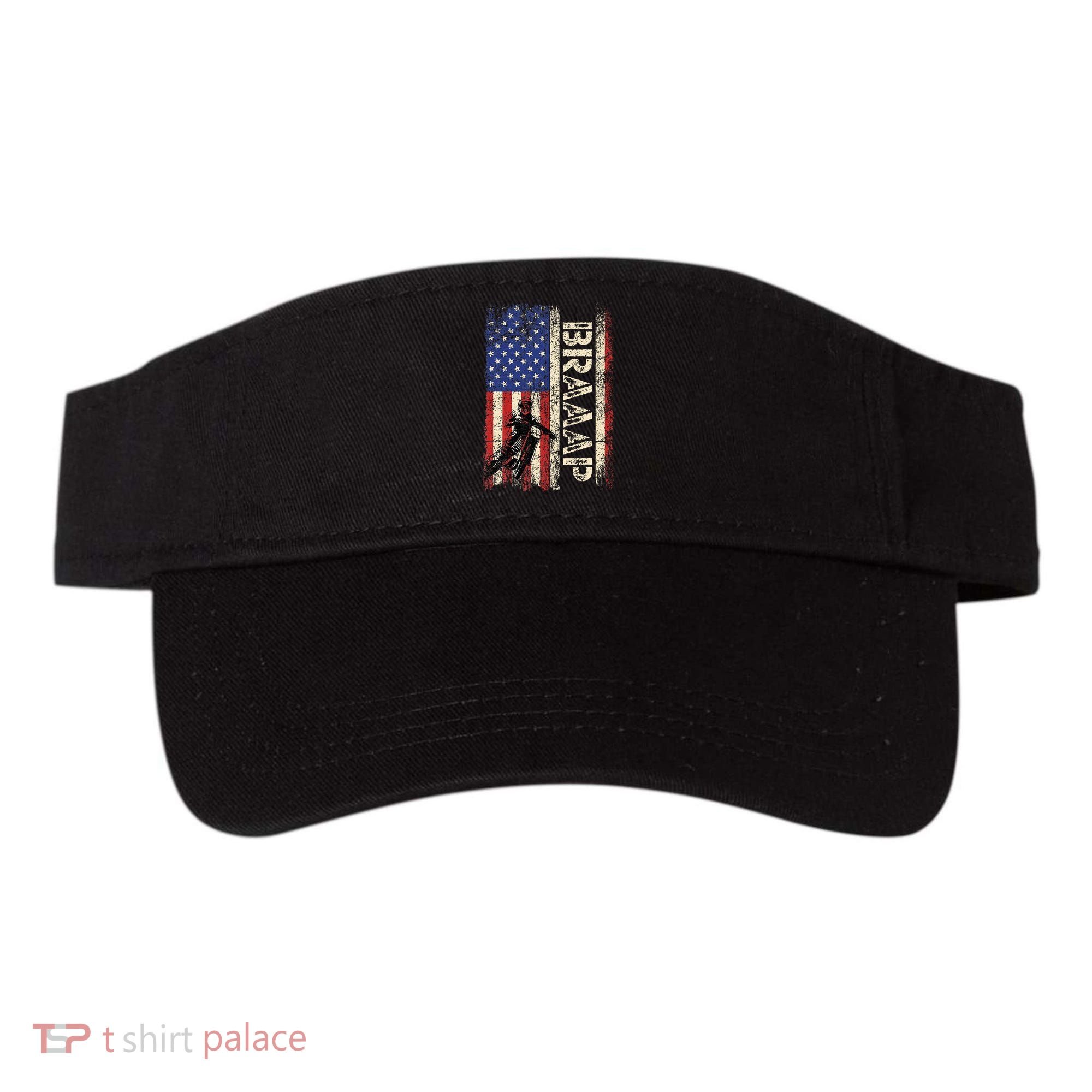Braaap Dirt Bike Usa American Flag Motocross Biker Visor