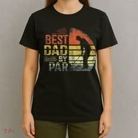 Best Dad By Par Retro Vintage Fathers Day Golf Lover Golfer T-Shirt thumb 4