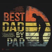 Best Dad By Par Retro Vintage Fathers Day Golf Lover Golfer T-Shirt thumb 7