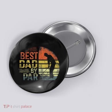 Best Dad By Par Retro Vintage Fathers Day Golf Lover Golfer Button