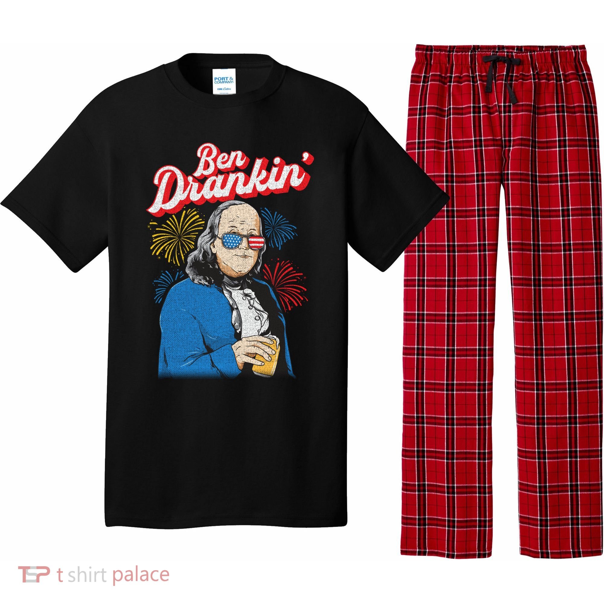 Ben Drankin’ Benjamin Drankin July 4th Ben Drankin Great Gift Pajama Set