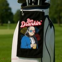 Ben Drankin’ Benjamin Drankin July 4th Ben Drankin Great Gift Golf Towel thumb 2