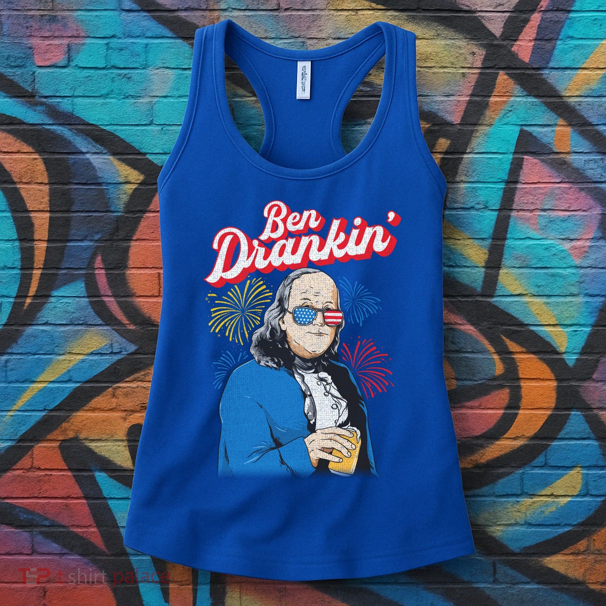 Ben Drankin’ Benjamin Drankin July 4th Ben Drankin Great Gift Women's Tank Top