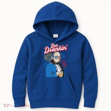 Ben Drankin’ Benjamin Drankin July 4th Ben Drankin Great Gift Kids Hoodie