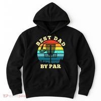 Best Dad By Par Disc Golf retro Frisbee Father's Day Hoodie thumb 0