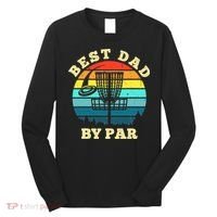 Best Dad By Par Disc Golf retro Frisbee Father's Day Long Sleeve Shirt thumb 0