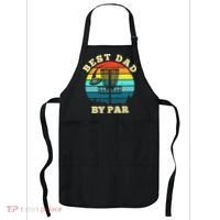 Best Dad By Par Disc Golf retro Frisbee Father's Day Apron thumb 0