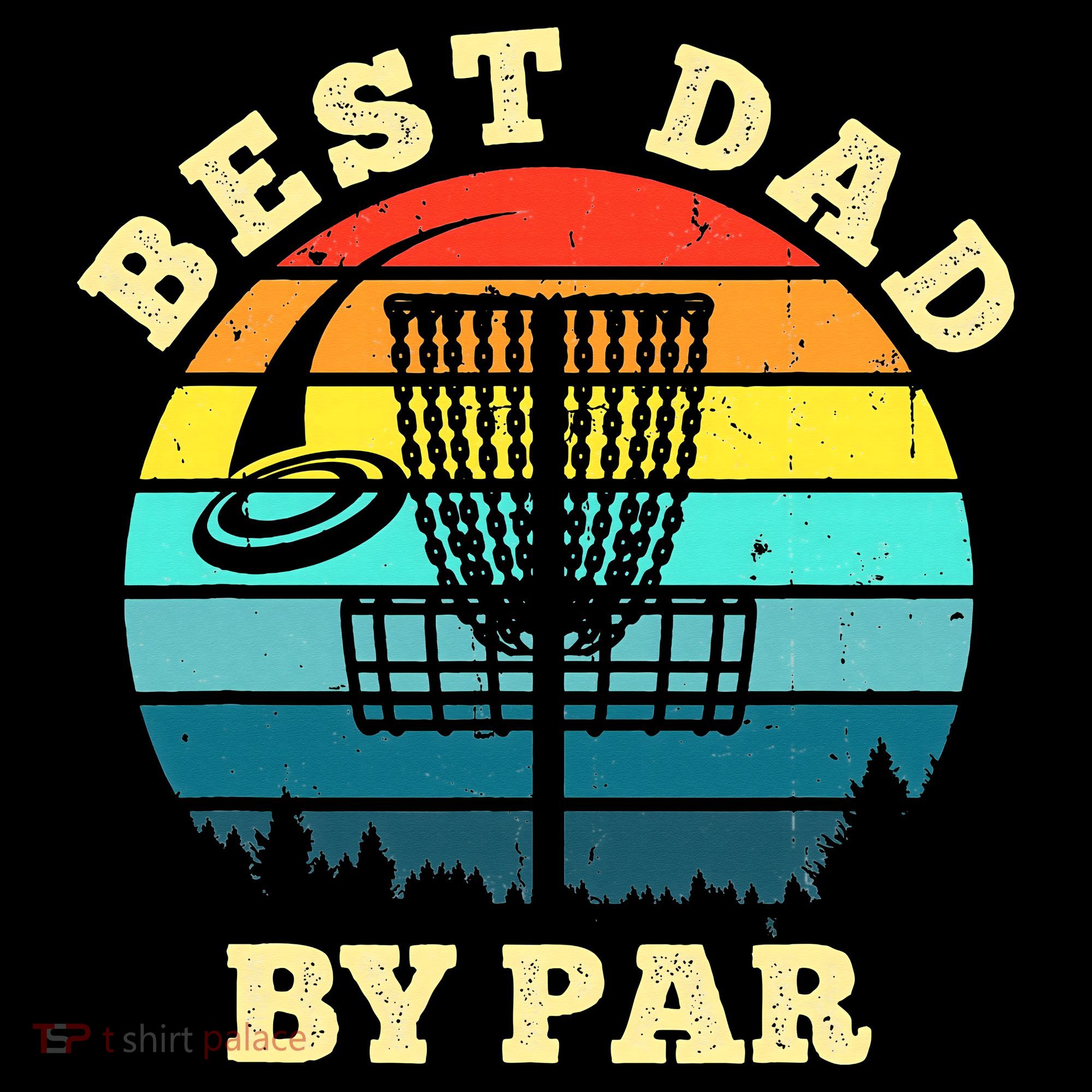 Best Dad By Par Disc Golf retro Frisbee Father's Day Sweatshirt