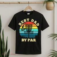 Best Dad By Par Disc Golf retro Frisbee Father's Day T-Shirt thumb 2