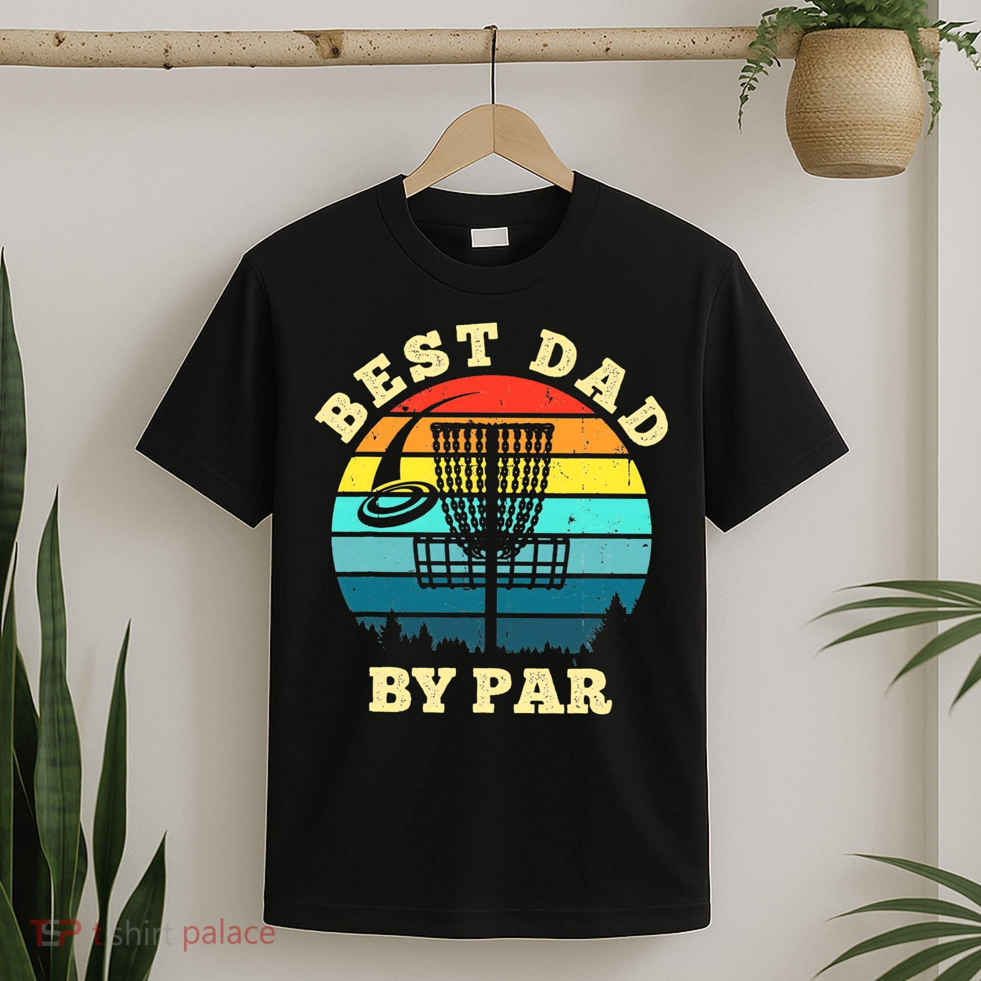Best Dad By Par Disc Golf retro Frisbee Father's Day T-Shirt