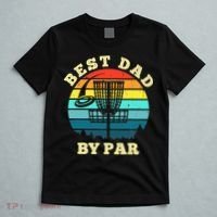 Best Dad By Par Disc Golf retro Frisbee Father's Day T-Shirt thumb 5
