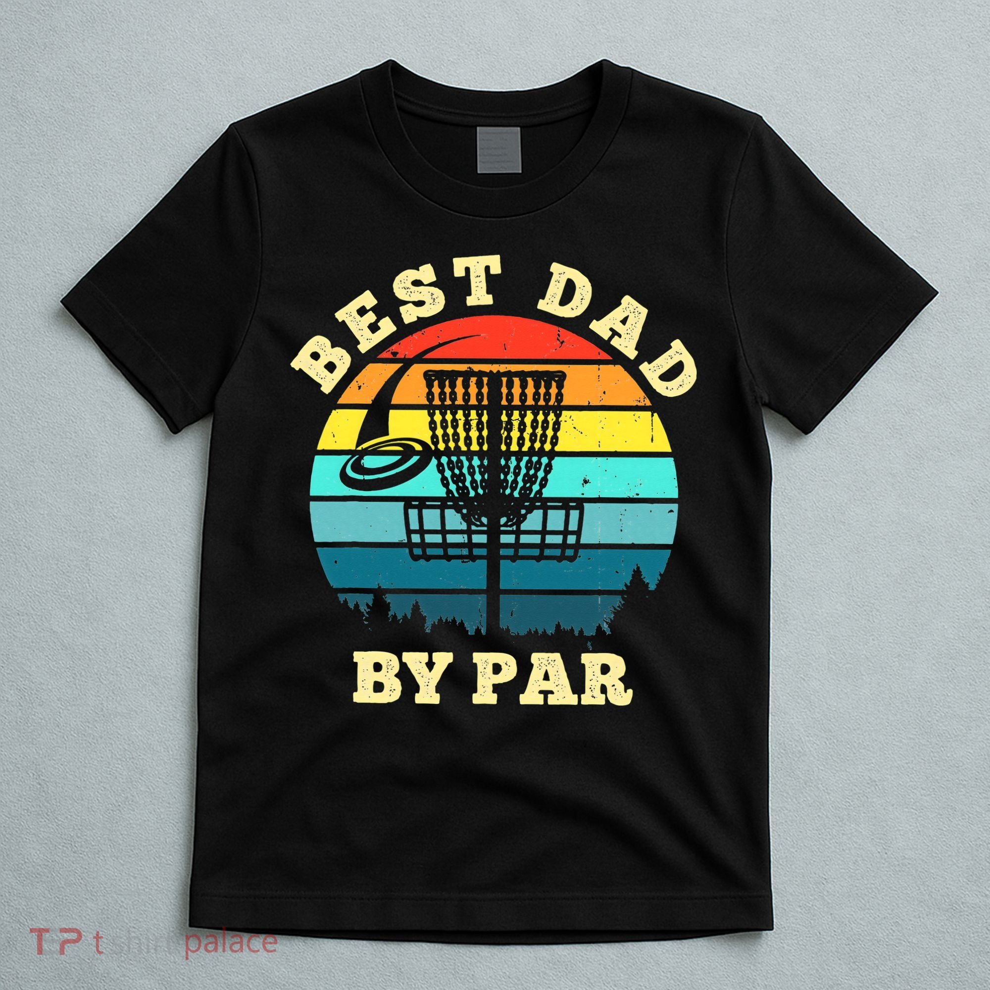 Best Dad By Par Disc Golf retro Frisbee Father's Day T-Shirt