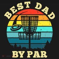 Best Dad By Par Disc Golf retro Frisbee Father's Day T-Shirt thumb 7