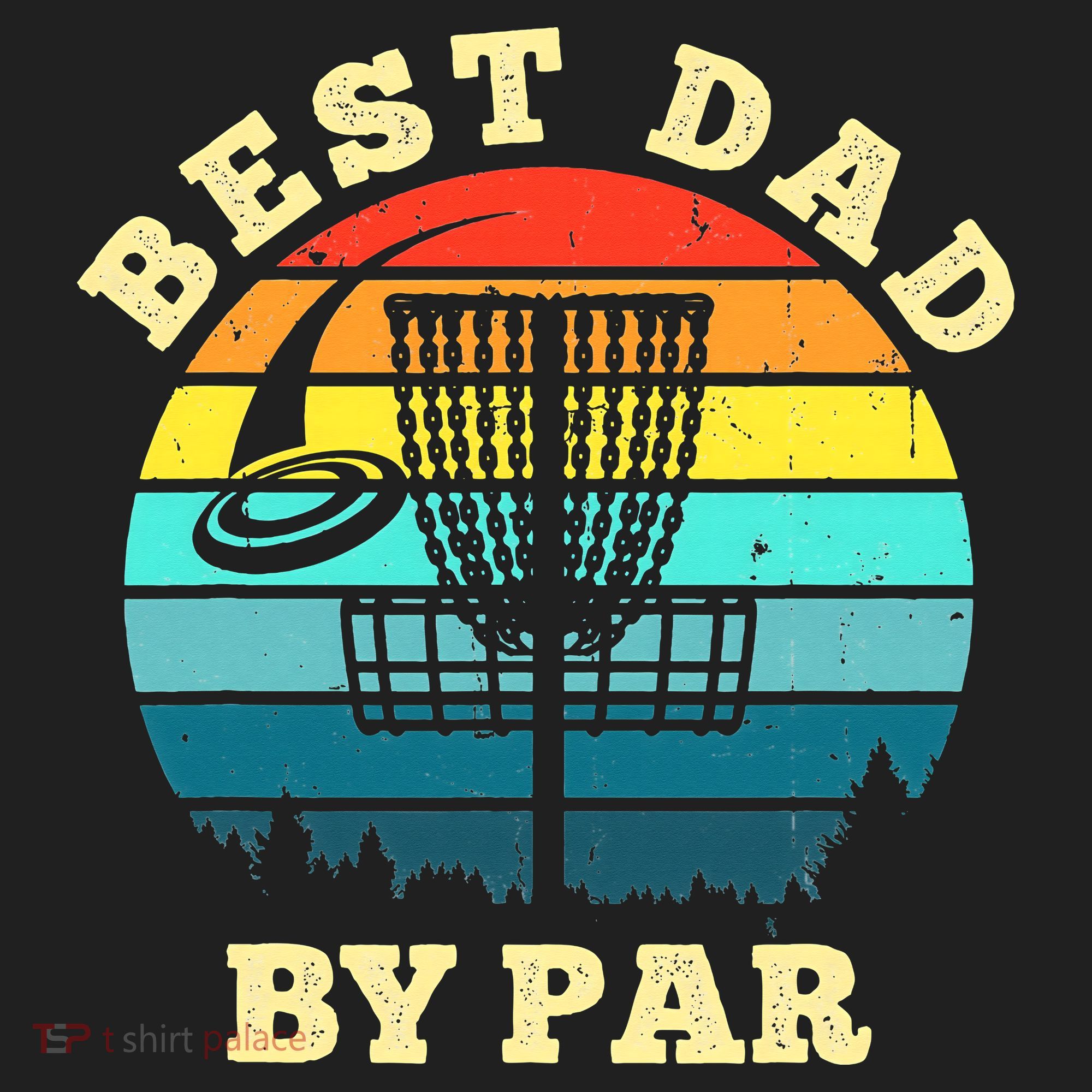 Best Dad By Par Disc Golf retro Frisbee Father's Day Beanie