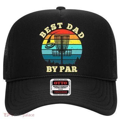 Best Dad By Par Disc Golf retro Frisbee Father's Day Hat